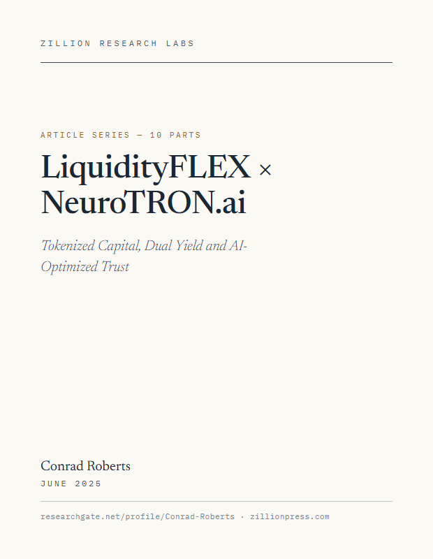 LiquidityFLEX × NeuroTRON.ai series — title page