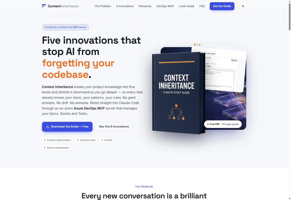 contextinheritance.com — Five innovations that stop AI from forgetting your codebase